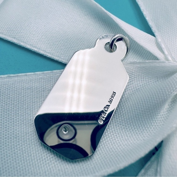 Tiffany & Co. Diamond Tag Charm in Silver with Original Packaging - Picture 5 of 7
